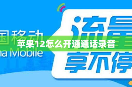 苹果12怎么开通通话录音