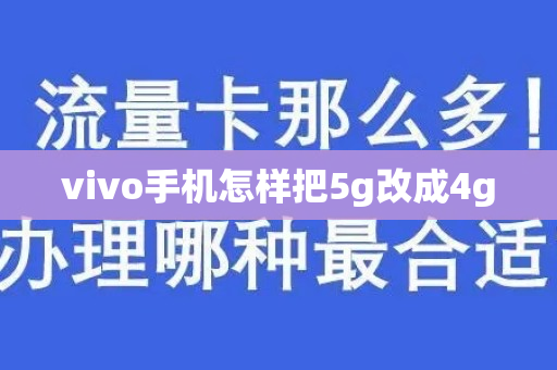 vivo手机怎样把5g改成4g