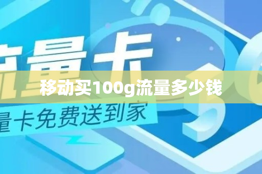 移动买100g流量多少钱