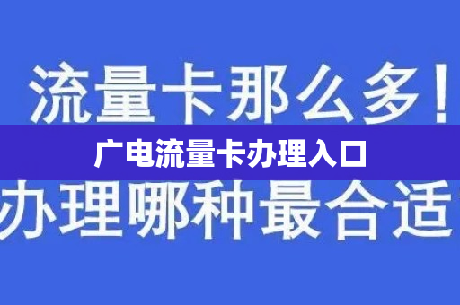 广电流量卡办理入口