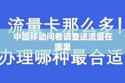 中国移动问卷调查送流量在哪里