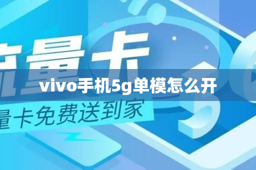 vivo手机5g单模怎么开