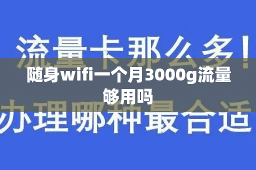 随身wifi一个月3000g流量够用吗