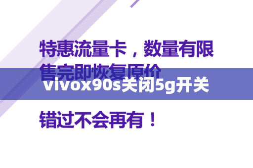 vivox90s关闭5g开关