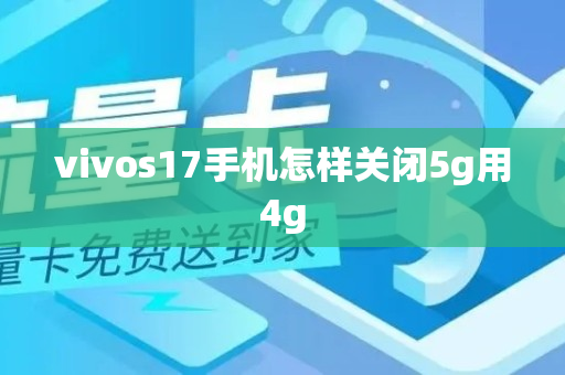 vivos17手机怎样关闭5g用4g