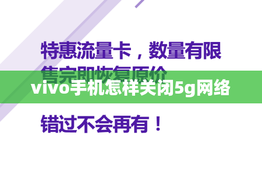 vivo手机怎样关闭5g网络