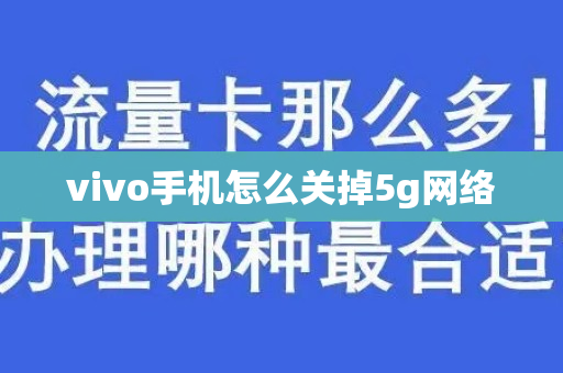 vivo手机怎么关掉5g网络