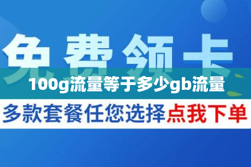 100g流量等于多少gb流量