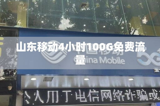 山东移动4小时100G免费流量