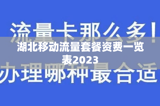 湖北移动流量套餐资费一览表2023