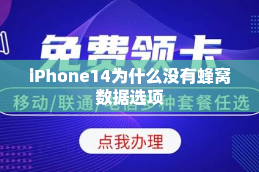 iPhone14为什么没有蜂窝数据选项